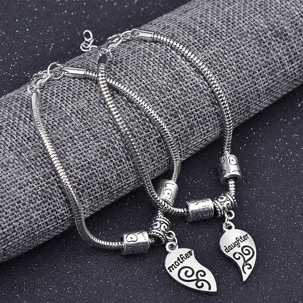 Buy Double Heart Split Dangle Charm Fits Pandora Bracelets , 2 Piece  Daughter & Mother in Law Split Dangle , S925 , Lucky to Have You Heart  Online in India - Etsy